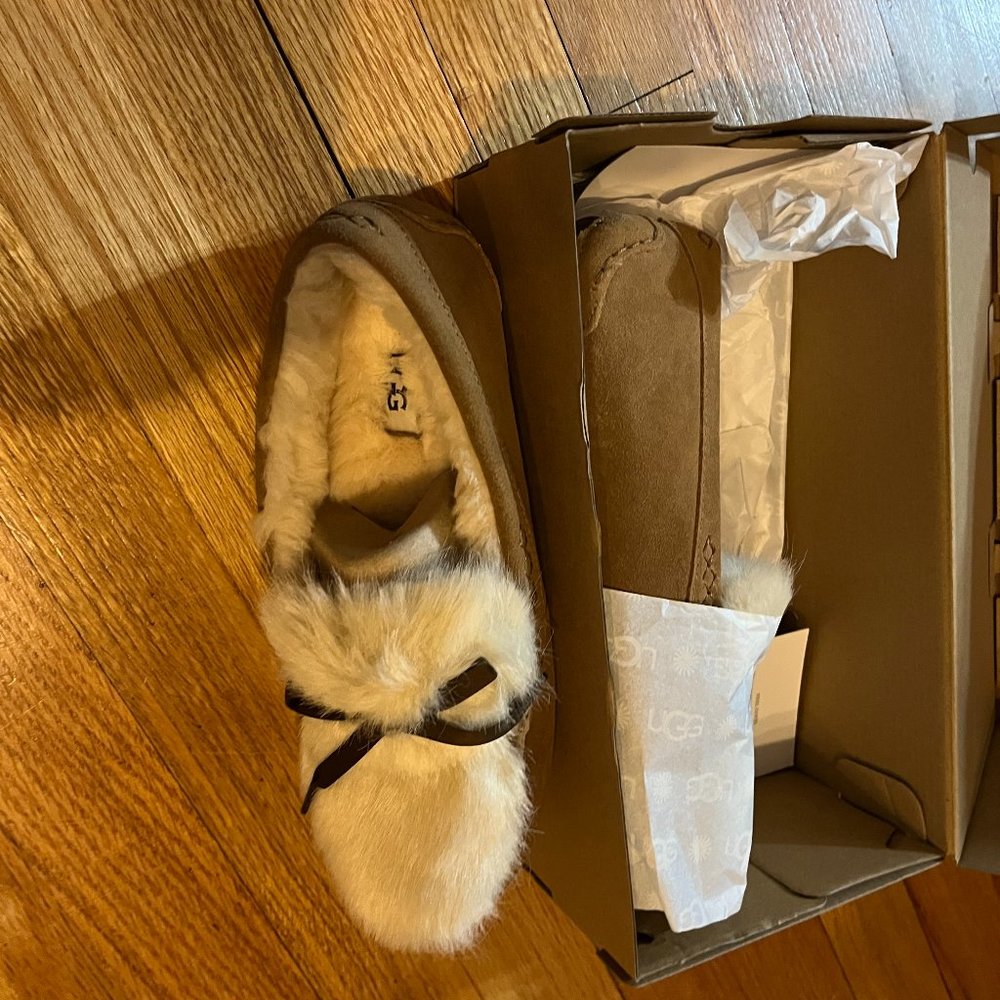 UGG Ansley Shaine Chestnut Slippers Size 8US